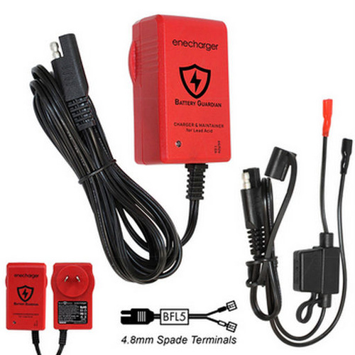 6V/12V 1.1A SLA AGM Battery Charger w/ 4.8mm Spade Terminals