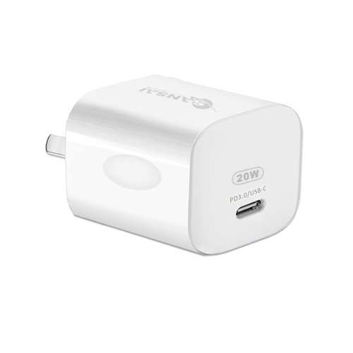 20W USB-C PD Quick Charge USB Port Mains Wall Charger