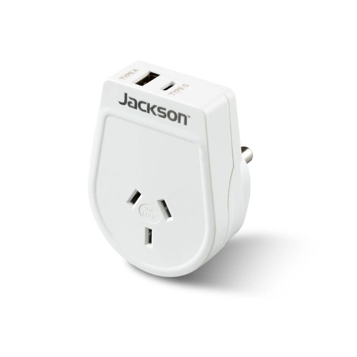 Outbound India & Sri Lanka Travel Adaptor w/ USB A & USB C Charge Ports