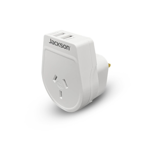 Outbound UK & Hong Kong Travel Adaptor w/ 2 x USB Charge Ports