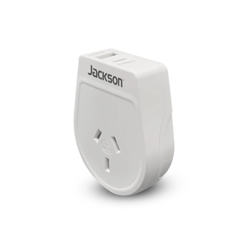 Outbound USA 3 Pin Earth Travel Adaptor w/ USB A & USB C Charge Ports