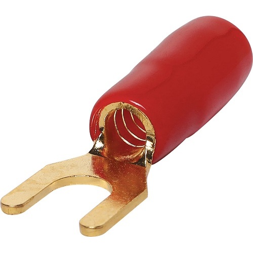8G Red Crimp Fork Terminal