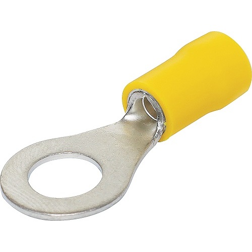 Yellow 8mm Ring Crimp Pk 100