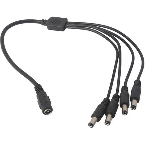 300mm DC Power Splitter Cable 2.1mm DC Socket to 4 x 2.1mm Plug