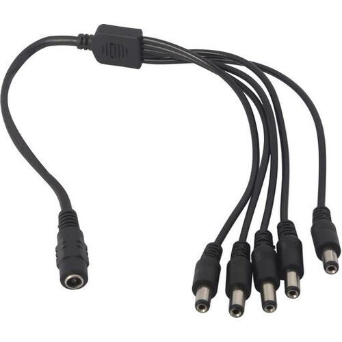 300mm DC Power Splitter Cable 2.1mm DC Socket to 5 x 2.1mm Plug