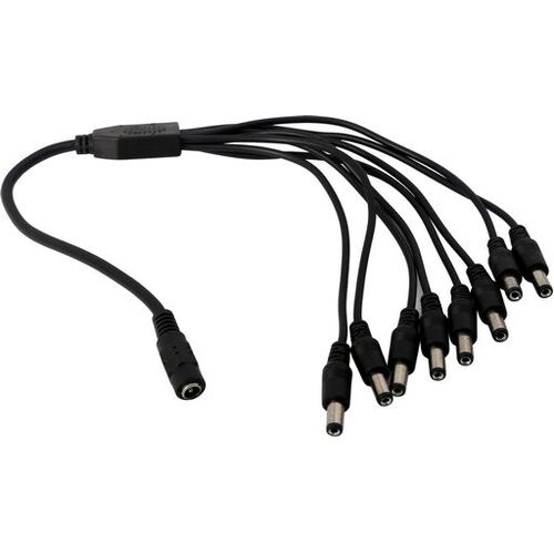300mm DC Power Splitter Cable 2.1mm DC Socket to 8 x 2.1mm Plug