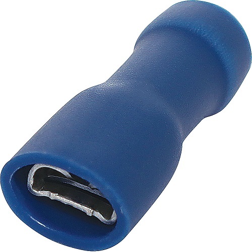 Blue 6.3mm Female Spade Crimp Pk 10