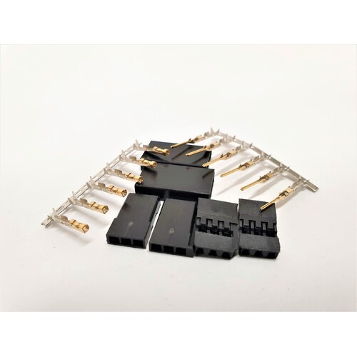 Futaba Male and Female Gold Connectors - 2 Pairs