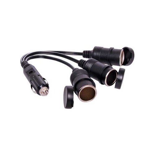 Cigarette Plug to 3 x Cigarette Socket Splitter Cable