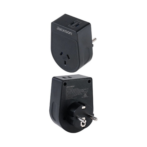 Outbound Travel Adaptor for Europe & Bali  w/ 2 x USB C 30W PD Charger