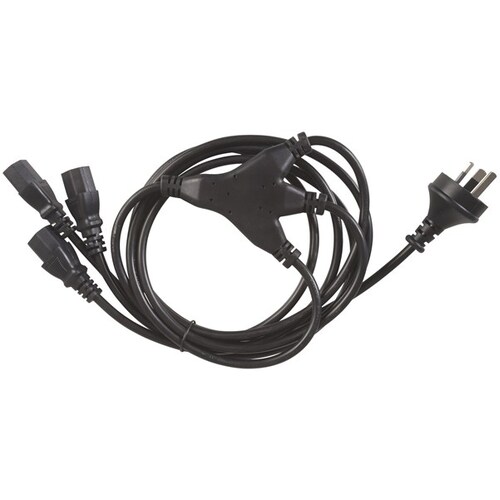 1.8m 3 x IEC Power Cable Female Socket to 240V Mains Plug