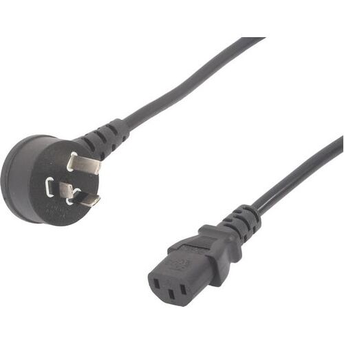 0.3m IEC C13 Female to 10A 90 Degree Mains Plug Power Cable