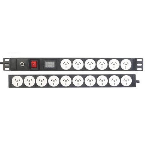 Horizontal Power Rail w/ 14 x 10A + 2 x 15A GPO Sockets