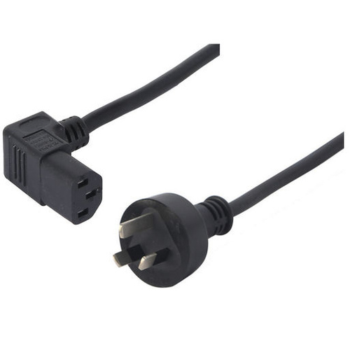 1m Bottom Angle C13 IEC Female to Mains Plug 10A Power Cable