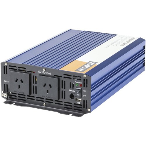 2000W 12VDC to 240VAC Pure Sine Wave Inverter - Electrically Isolated