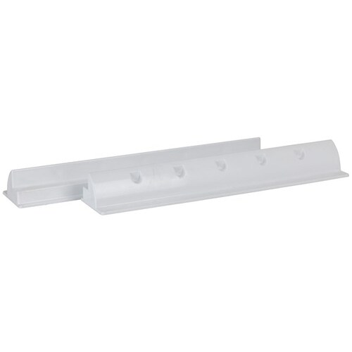 White ABS Solar Panel Spoiler Mounting Brackets - Pair