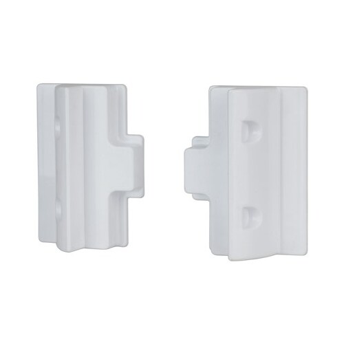 White ABS Solar Panel Side Mounting Brackets - Pair