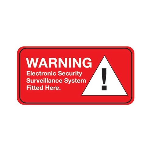 Small Alarm Warning Sticker
