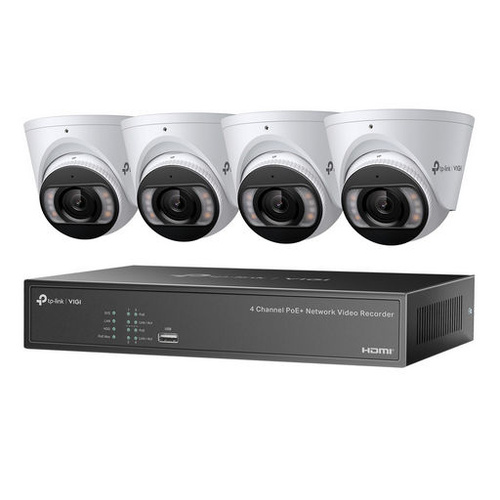 4 CHannel 4K NVR Kit with 4 x 4K Turret Dome Cameras Package