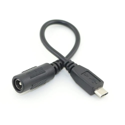 2.1mm DC Socket to Micro USB Plug Adapter