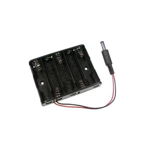 5 x AA Battery Holder with 2.1mm DC plug