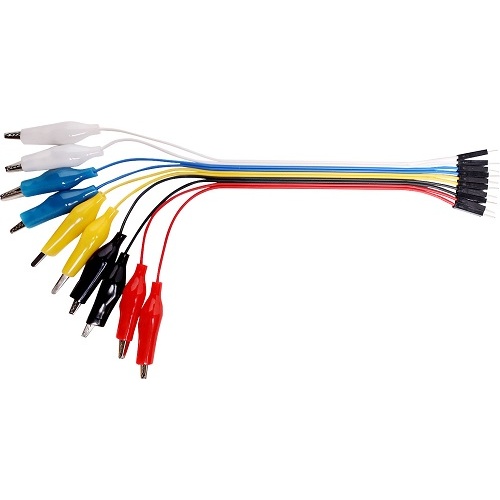 Alligator Clip to Jumper Wire Test Lead - Set of 10