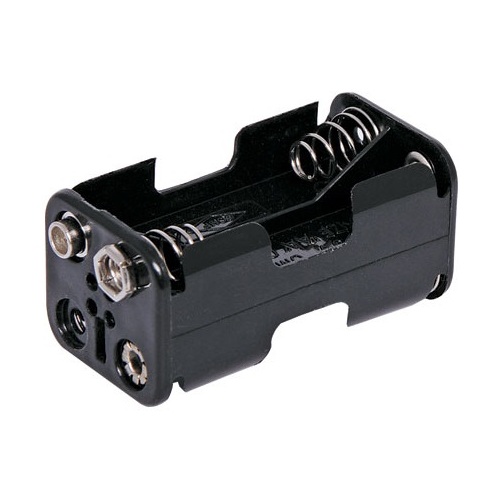 4 X AA Square Battery Holder with Battery Snap Terminal