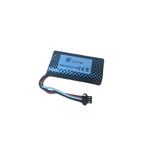 7.4V 1200mAh 18650 Rechargeable Battery with 3 Pin SM Connection