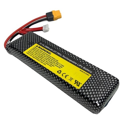 11.1V 2500mAh Li-P0 Rechargeable Battery Pack with XT60 Plug