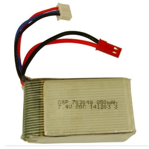 7.4V 850mAh 25C Li-Po battery with JST - PE2S850