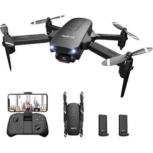 S17 RC Mini Folding Drone w/ Wi-Fi FPV 1080p Camera 2 Batteries