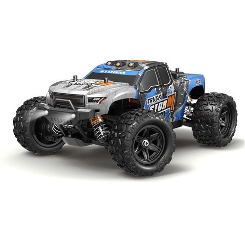 40 Minute Run time - 18-02 Storm 4x4 4WD Off-Road Remote Control RC Monster Truck 1:18th 