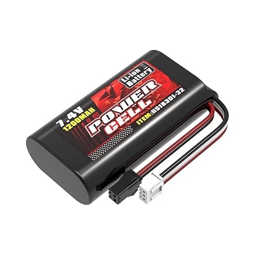 7.4V 1300mah Rechargeable Li-ion Battery Hard Case w/ Deans Connector