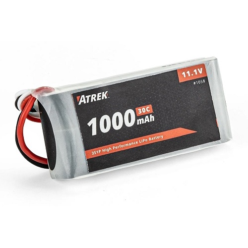 Atrek 11.1V 1000mAh 30C 3S Soft Case LiPo Battery