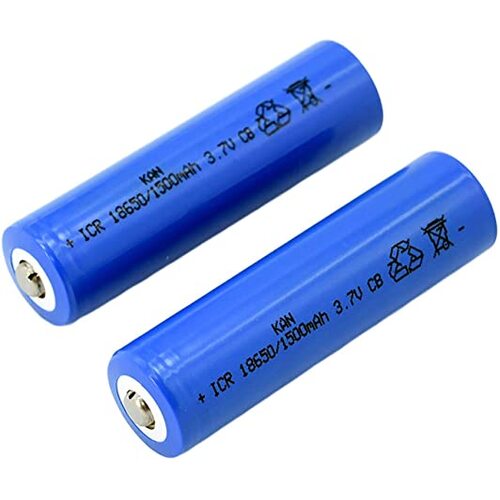 Pack of 2 Rechargeable Li-ion 18650 Battery 3.7V 1500mAh