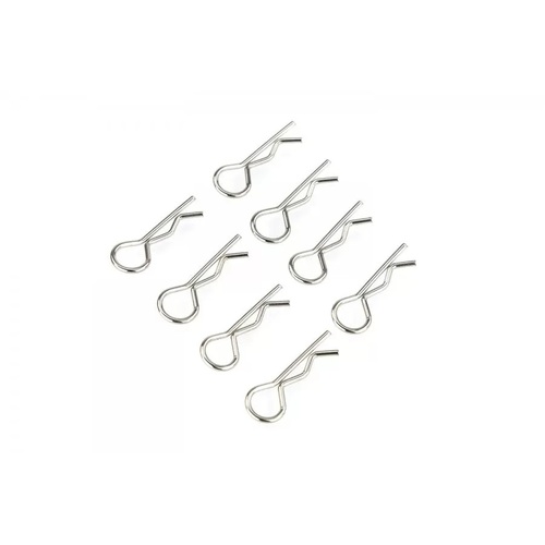 02053 HSP 1mm Silver Body R Clips - Pack of 8