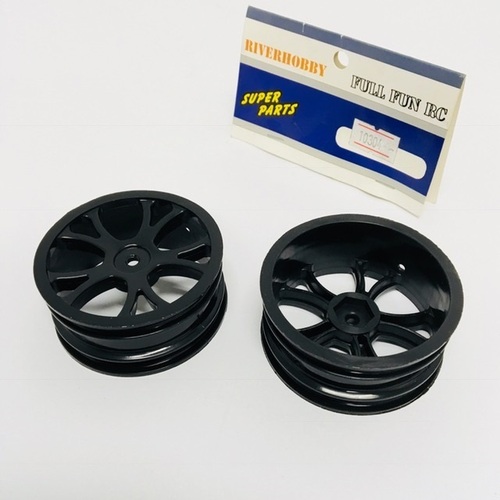 10304B Front Buggy Rims pair Black for River Hobby and FTX