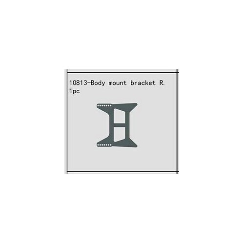 10813 Body mount bracket rear for River Hobby and FTX