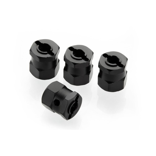 701002 HSP Black Aluminium Wheel Hexes 12 x 14mm (4pc)