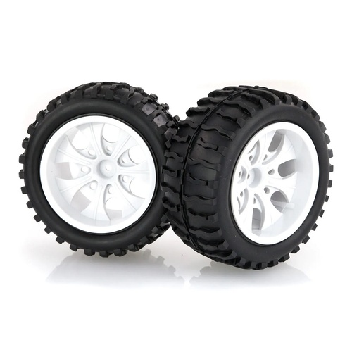08010C  HSP 2.8" Off Road Tyres on White Spoke Rims