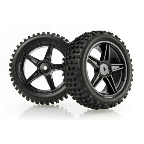 06010 HSP 2.3" Front Buggy Tyres on Black Rims (2pc)