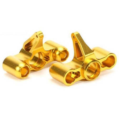 505235GD Team Magic E6 Gold Machined Steering Block (2pc)