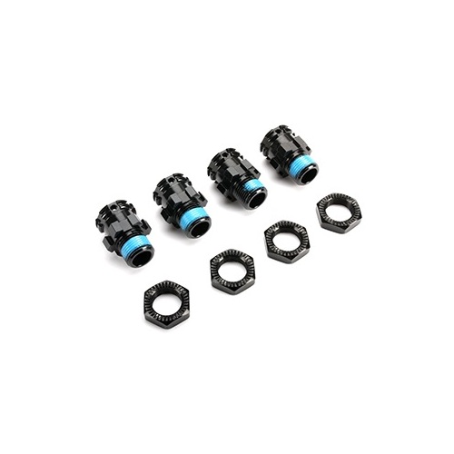 505231BK-10 Team Magic Aluminium Splined Wheel Hubs and Nuts