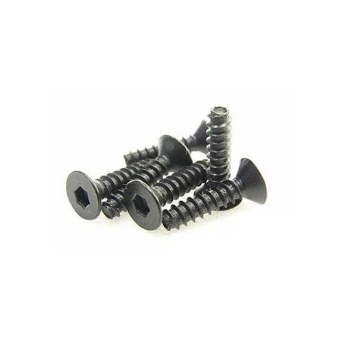 116312 Team Magic 3 x 12mm Steel Flat Head Self Tapping Screws (6pc)