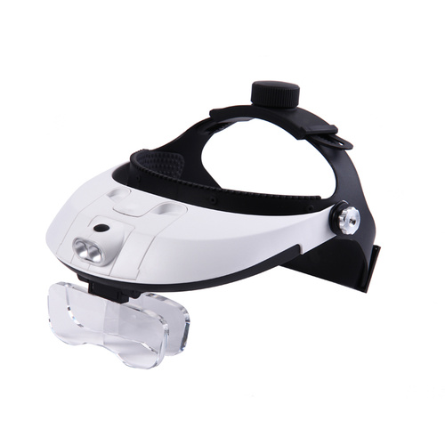 Head Magnifier with Interchangeable lens and LED Light