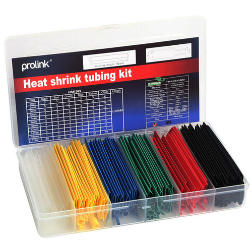 163 Piece Heatshrink Sleeve Set - Multi-colour Kit