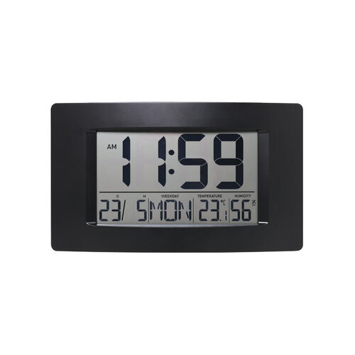 Jumbo Digital Wall Clock With Calendar & Thermometer
