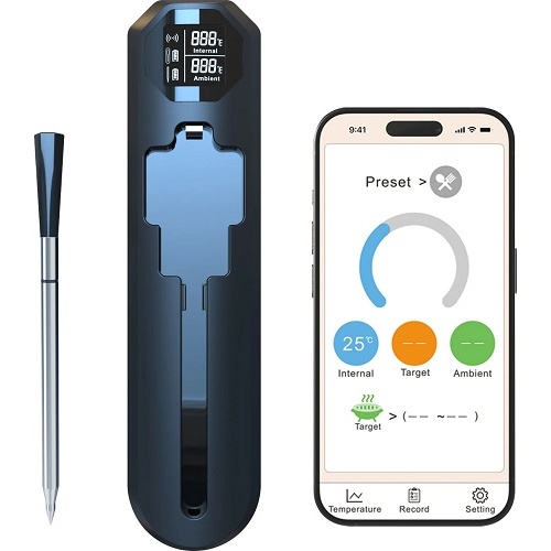 Wireless Bluetooth BBQ Probe Meat Thermometer