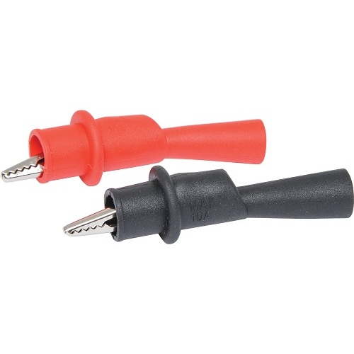 4-Pack Crocodile Clip Set – 35mm Red/Black Tweezers Style – Test Clamps & Tips For Multimeter
