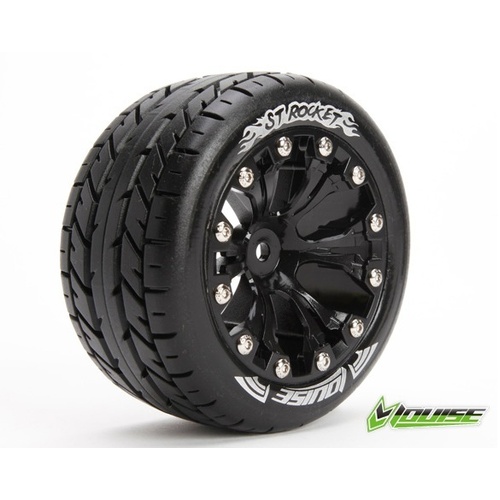 ST Rocket 1/10 Stadium Truck Tyre and Wheels 1/2 Offset - Pair